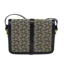 CELINE C Sulky Shoulder Bag Canvas Navy Gold Auth ep8935-2