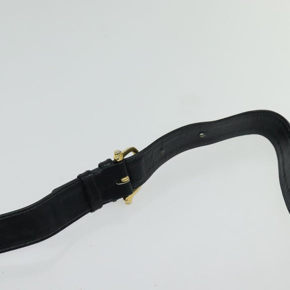 CELINE C Sulky Shoulder Bag Canvas Navy Gold Auth ep8935