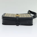 CELINE C Sulky Shoulder Bag Canvas Navy Gold Auth ep8935-9