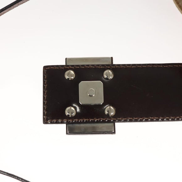 FENDI Shoulder Bag Canvas White Auth ep8951