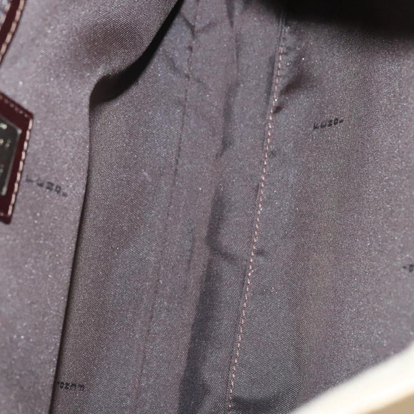 FENDI Shoulder Bag Canvas White Auth ep8951