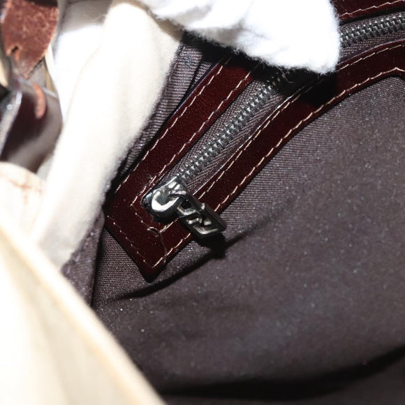 FENDI Shoulder Bag Canvas White Auth ep8951