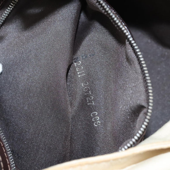 FENDI Shoulder Bag Canvas White Auth ep8951