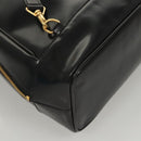 GUCCI Bamboo Body Bag Patent leather Black Gold Auth ep8958-9