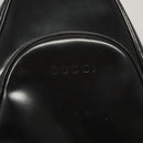 GUCCI Bamboo Body Bag Patent leather Black Gold Auth ep8958-17