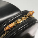 GUCCI Bamboo Body Bag Patent leather Black Gold Auth ep8958-19