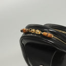 GUCCI Bamboo Body Bag Patent leather Black Gold Auth ep8958-6