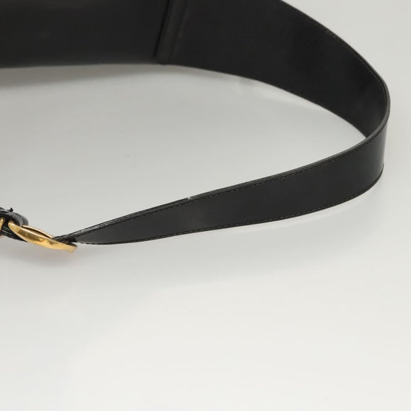 GUCCI Bamboo Body Bag Patent leather Black Gold Auth ep8958