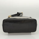 GUCCI Bamboo Body Bag Patent leather Black Gold Auth ep8958-5