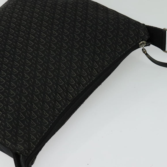 Christian Dior Trotter Canvas Shoulder Bag Black Auth ep8989