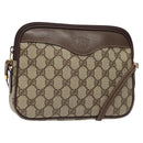 GUCCI GG Supreme Shoulder Bag PVC Beige Gold Auth ep8994-1