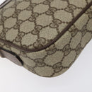 GUCCI GG Supreme Shoulder Bag PVC Beige Gold Auth ep8994-11