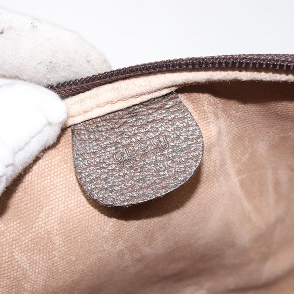 GUCCI GG Supreme Shoulder Bag PVC Beige Gold Auth ep8994