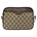 GUCCI GG Supreme Shoulder Bag PVC Beige Gold Auth ep8994-2