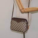 GUCCI GG Supreme Shoulder Bag PVC Beige Gold Auth ep8994-20