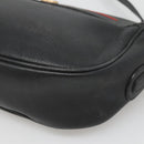 GUCCI Web Sherry Line Shoulder Bag Leather Black Gold 001 104 0918 Auth ep8999-9