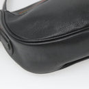 GUCCI Web Sherry Line Shoulder Bag Leather Black Gold 001 104 0918 Auth ep8999-14