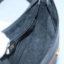 GUCCI Web Sherry Line Shoulder Bag Leather Black Gold 001 104 0918 Auth ep8999-19