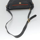 GUCCI Web Sherry Line Shoulder Bag Leather Black Gold 001 104 0918 Auth ep8999-7