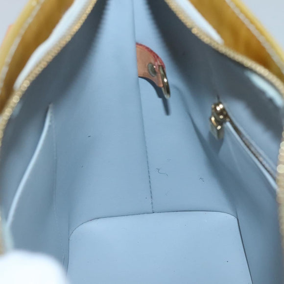 LOUIS VUITTON Monogram Vernis Houston Hand Bag Gris M91053 LV Auth ep9001