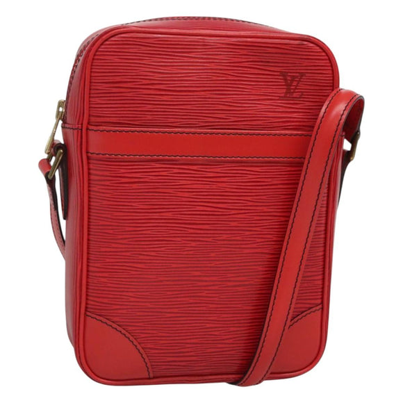 LOUIS VUITTON Epi Danube Shoulder Bag Red M45637 LV Auth ep9002