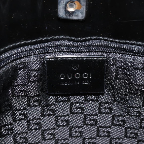 GUCCI Shoulder Bag Canvas Gold Black 001 4231 001998 Auth ep9008