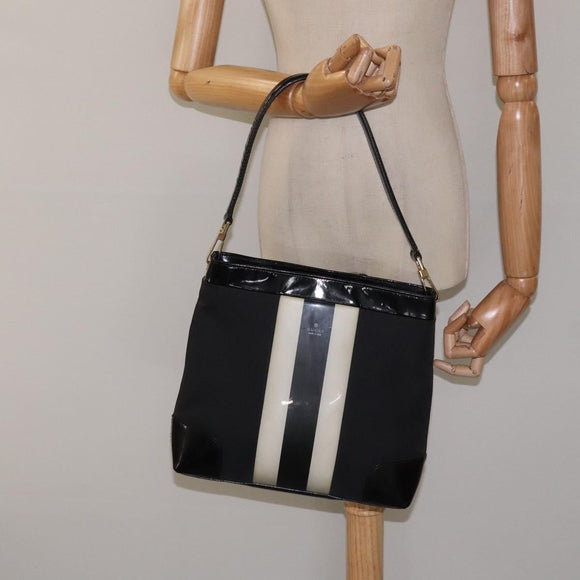 GUCCI Shoulder Bag Canvas Gold Black 001 4231 001998 Auth ep9008