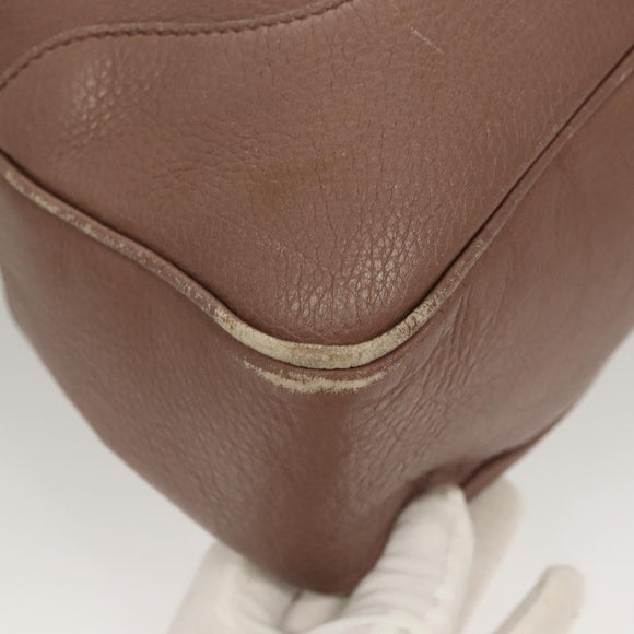 GUCCI Bamboo Hand Bag Leather 2way Pink Gold 282345 Auth ep9020