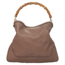 GUCCI Bamboo Hand Bag Leather 2way Pink Gold 282345 Auth ep9020-2