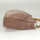 GUCCI Bamboo Hand Bag Leather 2way Pink Gold 282345 Auth ep9020-3