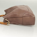 GUCCI Bamboo Hand Bag Leather 2way Pink Gold 282345 Auth ep9020-5