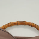 GUCCI Bamboo Hand Bag Leather 2way Pink Gold 282345 Auth ep9020-8