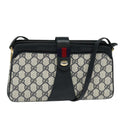 GUCCI GG Supreme Sherry Line Shoulder Bag PVC Navy Gold 904 02 029 Auth ep9030-1