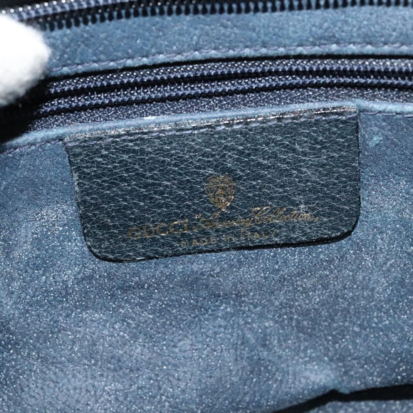 GUCCI GG Supreme Sherry Line Shoulder Bag PVC Navy Gold 904 02 029 Auth ep9030