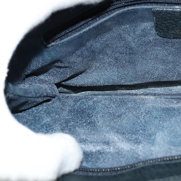 GUCCI GG Supreme Sherry Line Shoulder Bag PVC Navy Gold 904 02 029 Auth ep9030