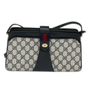 GUCCI GG Supreme Sherry Line Shoulder Bag PVC Navy Gold 904 02 029 Auth ep9030-2