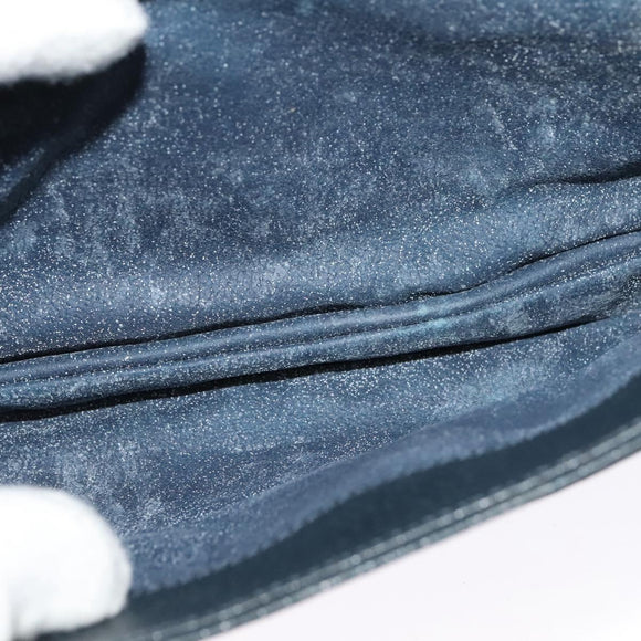 GUCCI GG Supreme Sherry Line Shoulder Bag PVC Navy Gold 904 02 029 Auth ep9030