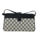 GUCCI GG Supreme Sherry Line Shoulder Bag PVC Navy Gold 904 02 029 Auth ep9030-3