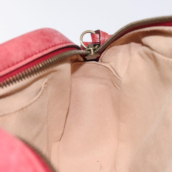 GUCCI GG Marmont Chain Shoulder Bag Leather Red Gold 447632 Auth ep9033