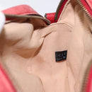 GUCCI GG Marmont Chain Shoulder Bag Leather Red Gold 447632 Auth ep9033-18