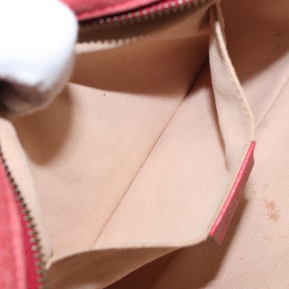 GUCCI GG Marmont Chain Shoulder Bag Leather Red Gold 447632 Auth ep9033