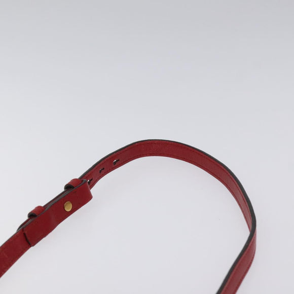 GUCCI GG Marmont Chain Shoulder Bag Leather Red Gold 447632 Auth ep9033