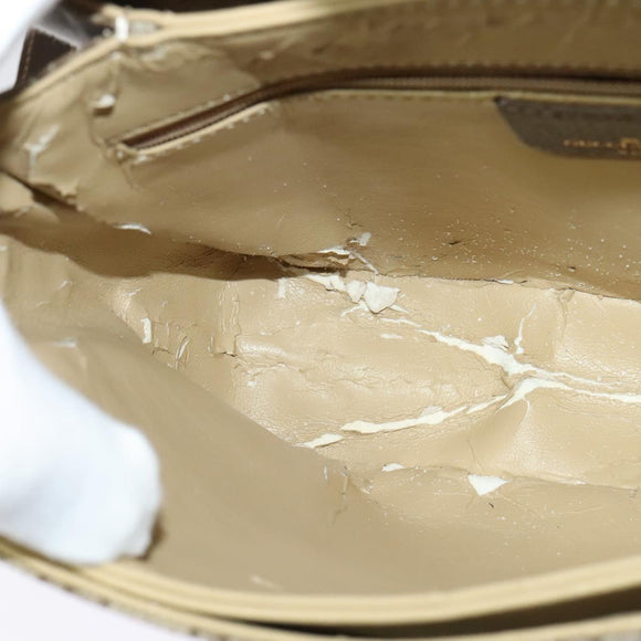 GUCCI GG Supreme Web Sherry Line Bag PVC Beige Gold 164 02 084 Auth ep9049