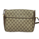 GUCCI GG Supreme Web Sherry Line Bag PVC Beige Gold 164 02 084 Auth ep9049-2