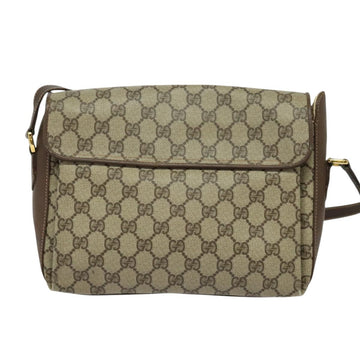 GUCCI GG Supreme Web Sherry Line Bag PVC Beige Gold 164 02 084 Auth ep9049 - 0