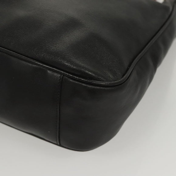 GUCCI Bamboo Hand Bag Leather Black Gold 001 0166 Auth ep9050