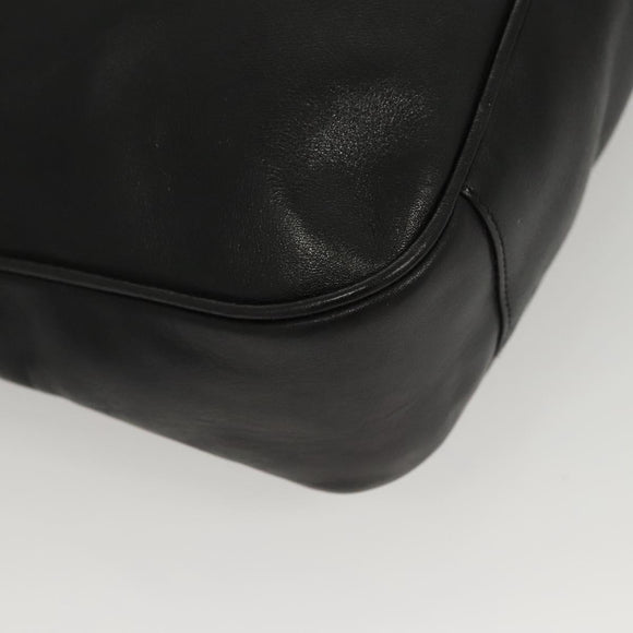 GUCCI Bamboo Hand Bag Leather Black Gold 001 0166 Auth ep9050