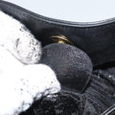 GUCCI Bamboo Hand Bag Leather Black Gold 001 0166 Auth ep9050-12