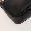 GUCCI Bamboo Hand Bag Leather 2way Black Gold 001 1638 Auth ep9053-16