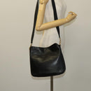 GUCCI Bamboo Hand Bag Leather 2way Black Gold 001 1638 Auth ep9053-21